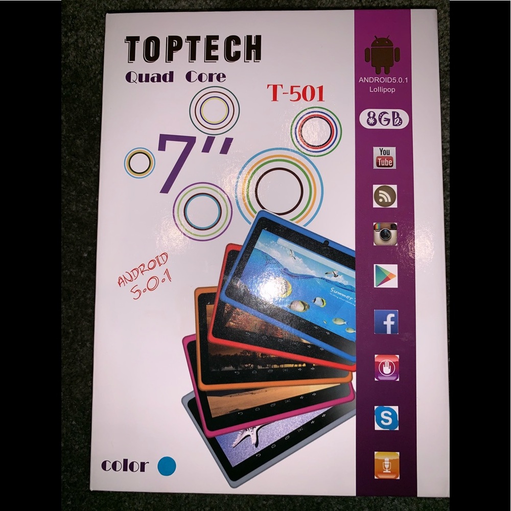 Toptech tablet pc 7" model T-501 8GB